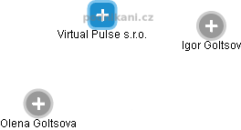 Virtual Pulse s.r.o. - náhled vizuálního zobrazení vztahů obchodního rejstříku