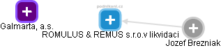 ROMULUS & REMUS s.r.o.v likvidaci - náhled vizuálního zobrazení vztahů obchodního rejstříku