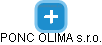PONC OLIMA s.r.o. - náhled vizuálního zobrazení vztahů obchodního rejstříku