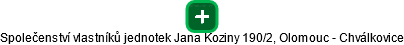 Společenství vlastníků jednotek Jana Koziny 190/2, Olomouc - Chválkovice - náhled vizuálního zobrazení vztahů obchodního rejstříku