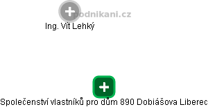 Společenství vlastníků pro dům 890 Dobiášova Liberec - náhled vizuálního zobrazení vztahů obchodního rejstříku