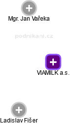 VIAMILK a.s. - náhled vizuálního zobrazení vztahů obchodního rejstříku