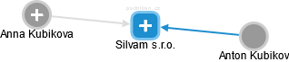 Silvam s.r.o. - náhled vizuálního zobrazení vztahů obchodního rejstříku