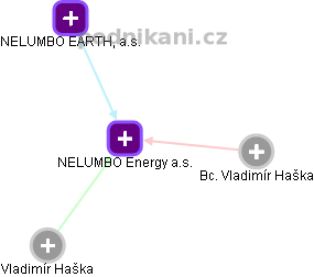NELUMBO Energy a.s. - náhled vizuálního zobrazení vztahů obchodního rejstříku