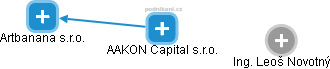 AAKON Capital s.r.o. - náhled vizuálního zobrazení vztahů obchodního rejstříku