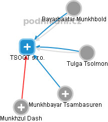 TSOGT s.r.o. - náhled vizuálního zobrazení vztahů obchodního rejstříku