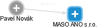 MASO ANO s.r.o. - náhled vizuálního zobrazení vztahů obchodního rejstříku