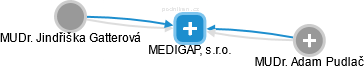 MEDIGAP, s.r.o. - náhled vizuálního zobrazení vztahů obchodního rejstříku