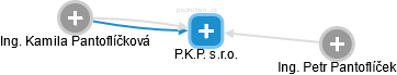 P.K.P. s.r.o. - náhled vizuálního zobrazení vztahů obchodního rejstříku