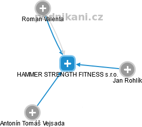 HAMMER STRENGTH FITNESS s.r.o. - náhled vizuálního zobrazení vztahů obchodního rejstříku