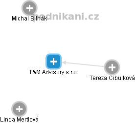 T&M Advisory s.r.o. - náhled vizuálního zobrazení vztahů obchodního rejstříku