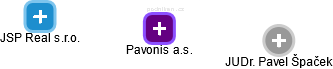 Pavonis a.s. - náhled vizuálního zobrazení vztahů obchodního rejstříku