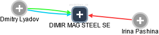 DIMIR MAG STEEL SE - náhled vizuálního zobrazení vztahů obchodního rejstříku