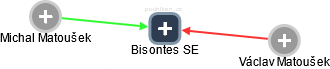 Bisontes SE - náhled vizuálního zobrazení vztahů obchodního rejstříku