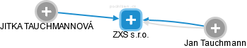 ZXS s.r.o. - náhled vizuálního zobrazení vztahů obchodního rejstříku