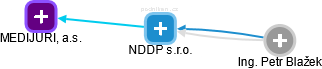 NDDP s.r.o. - náhled vizuálního zobrazení vztahů obchodního rejstříku