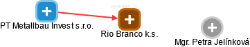 Rio Branco k.s. - náhled vizuálního zobrazení vztahů obchodního rejstříku