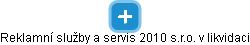 Reklamní služby a servis 2010 s.r.o. v likvidaci - náhled vizuálního zobrazení vztahů obchodního rejstříku