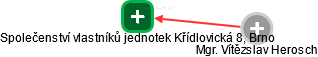 Společenství vlastníků jednotek Křídlovická 8, Brno - náhled vizuálního zobrazení vztahů obchodního rejstříku