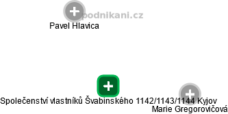Společenství vlastníků Švabinského 1142/1143/1144 Kyjov - náhled vizuálního zobrazení vztahů obchodního rejstříku