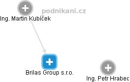 Brilas Group s.r.o. - náhled vizuálního zobrazení vztahů obchodního rejstříku