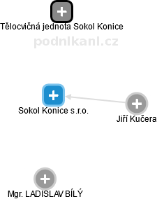 Sokol Konice s.r.o. - náhled vizuálního zobrazení vztahů obchodního rejstříku