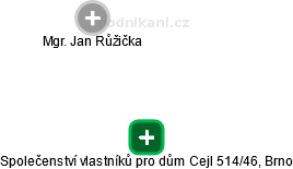 Společenství vlastníků pro dům Cejl 514/46, Brno - náhled vizuálního zobrazení vztahů obchodního rejstříku
