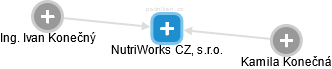 NutriWorks CZ, s.r.o. - náhled vizuálního zobrazení vztahů obchodního rejstříku