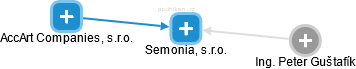 Semonia, s.r.o. - náhled vizuálního zobrazení vztahů obchodního rejstříku