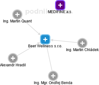 Beer Wellness s.r.o. - náhled vizuálního zobrazení vztahů obchodního rejstříku