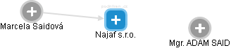 Najaf s.r.o. - náhled vizuálního zobrazení vztahů obchodního rejstříku