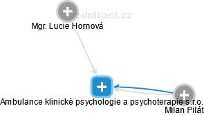 Ambulance klinické psychologie a psychoterapie s.r.o. - náhled vizuálního zobrazení vztahů obchodního rejstříku