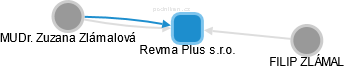 Revma Plus s.r.o. - náhled vizuálního zobrazení vztahů obchodního rejstříku
