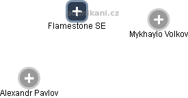 Flamestone SE - náhled vizuálního zobrazení vztahů obchodního rejstříku