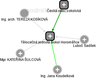 Tělocvičná jednota Sokol Horoměřice - náhled vizuálního zobrazení vztahů obchodního rejstříku