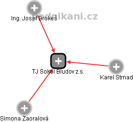 TJ Sokol Bludov z.s. - náhled vizuálního zobrazení vztahů obchodního rejstříku