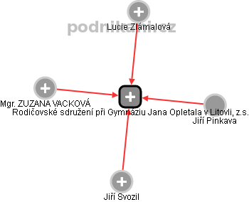 Rodičovské sdružení při Gymnáziu Jana Opletala v Litovli, z.s. - náhled vizuálního zobrazení vztahů obchodního rejstříku