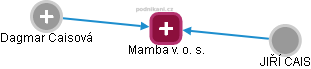 Mamba v. o. s. - náhled vizuálního zobrazení vztahů obchodního rejstříku