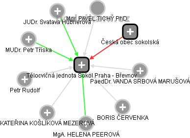 Tělocvičná jednota Sokol Praha - Břevnov - náhled vizuálního zobrazení vztahů obchodního rejstříku