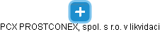PCX PROSTCONEX, spol. s r.o. v likvidaci - náhled vizuálního zobrazení vztahů obchodního rejstříku