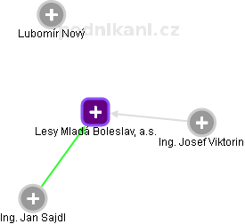 Lesy Mladá Boleslav, a.s. - náhled vizuálního zobrazení vztahů obchodního rejstříku