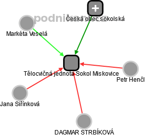 Tělocvičná jednota Sokol Miskovice - náhled vizuálního zobrazení vztahů obchodního rejstříku