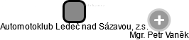 Automotoklub Ledeč nad Sázavou, z.s. - náhled vizuálního zobrazení vztahů obchodního rejstříku