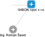 GABON, spol. s r.o. - náhled vizuálního zobrazení vztahů obchodního rejstříku