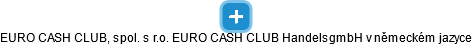 EURO CASH CLUB, spol. s r.o. EURO CASH CLUB HandelsgmbH v německém jazyce - náhled vizuálního zobrazení vztahů obchodního rejstříku