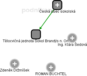 Tělocvičná jednota Sokol Brandýs n. Orl. - náhled vizuálního zobrazení vztahů obchodního rejstříku