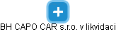 BH CAPO CAR s.r.o. v likvidaci - náhled vizuálního zobrazení vztahů obchodního rejstříku