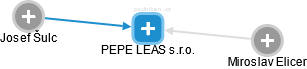 PEPE LEAS s.r.o. - náhled vizuálního zobrazení vztahů obchodního rejstříku
