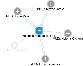 Mediunie Strakonice, s.r.o. - náhled vizuálního zobrazení vztahů obchodního rejstříku