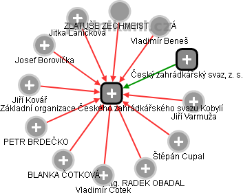 Základní organizace Českého zahrádkářského svazu Kobylí - náhled vizuálního zobrazení vztahů obchodního rejstříku